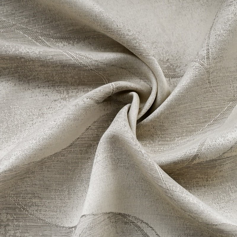 Oatmeal Wave Jacquard Kurtenaj Ŝtofoj