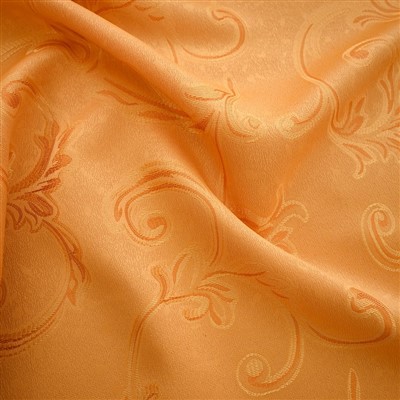 Oranĝaj-flavaj katjonaj jacquard-kurtenaj ŝtofoj