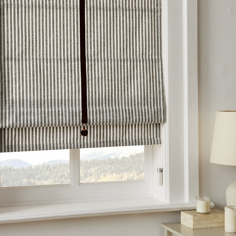Vertical Striped Linen Fabric Roller Blinds suppliers