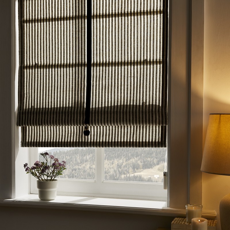 Vertical Striped Linen Fabric Roller Blinds best