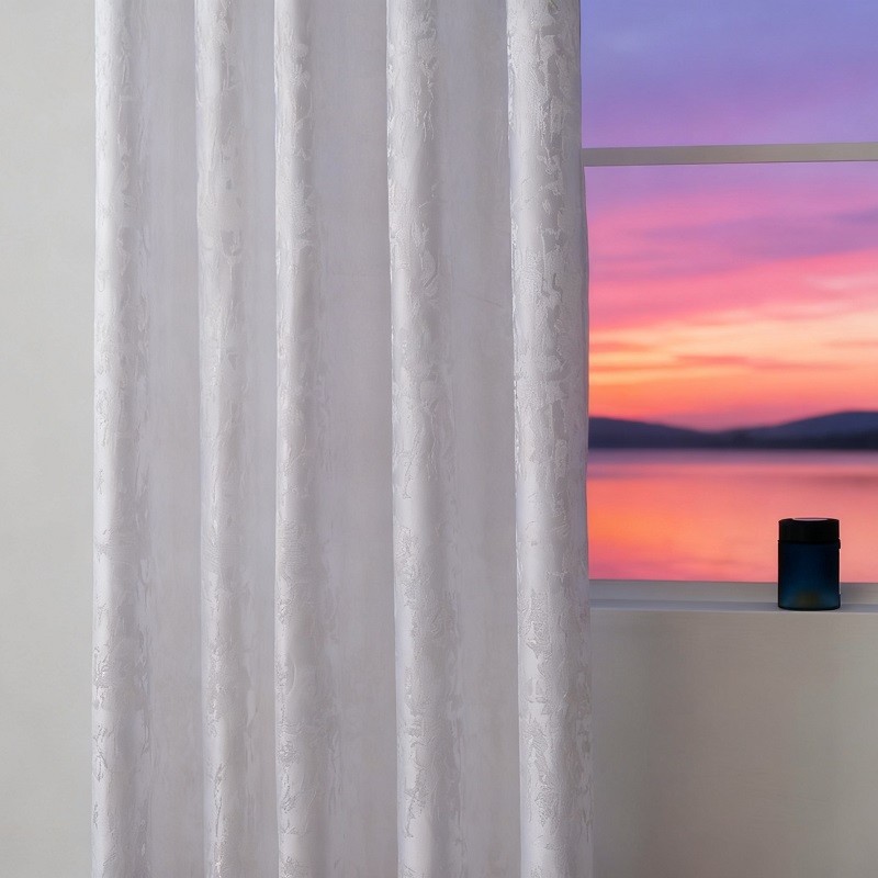 White Jacquard Curtain factory